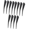 12 Piezas Pinza Pelo de Pato Grande Negra de Metal,