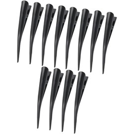 12 Piezas Pinza Pelo de Pato Grande Negra de Metal, Paquete Seccionar Cabello, Resorte de Alta Elasticidad, Uso en Maquillaje