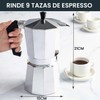 Uplayteck Cafetera Espresso, 9 Tazas 450ML Cafetera de Aluminio, Cafetera