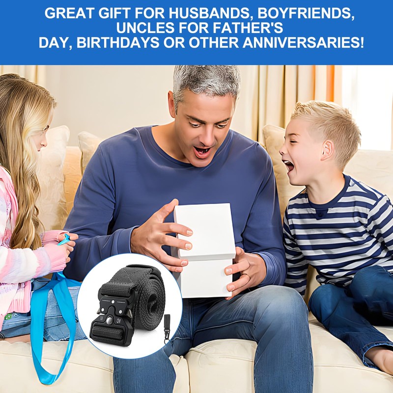 Jeinbuil Tactical Belt Quick Release Belt Men's 3.8 cm Work