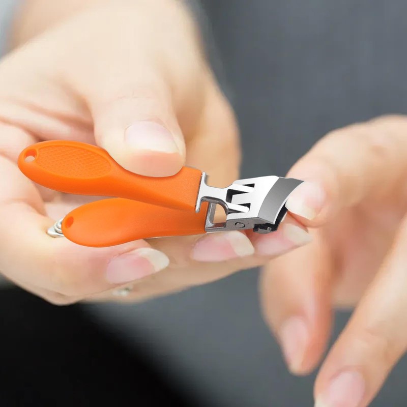 Curved Toenail Clippers,No Splash Nail Trimmer for Men - Wide