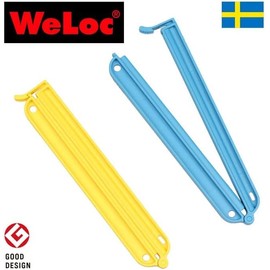 WeLoc CLIP-it PA150B2 5.9 inches (150 mm) x 2 Pack Set (Yellow Blue)