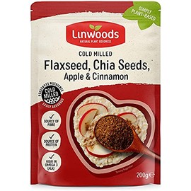 LINWOODS Milled Flaxseed Chia Apple & Cinnamon 200g (PACK OF 12)