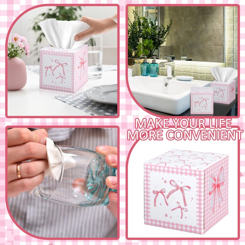 Fourluoo 12 Pack Spring Facial Tissues Cube Face Boxes 600