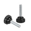 sourcing map M6 x 25mm Metric Male Thread Knurled Clamping