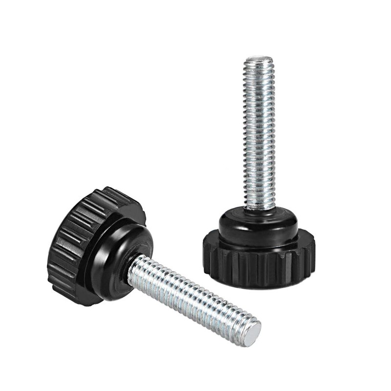 sourcing map M6 x 25mm Metric Male Thread Knurled Clamping