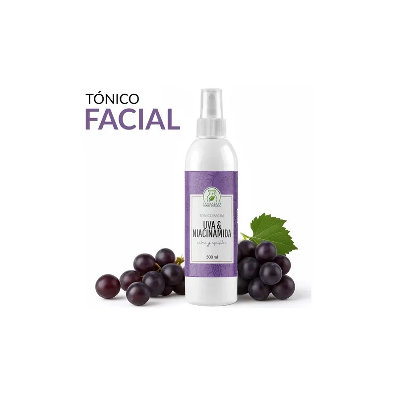 Tónico Facial de Uva y Niacinamida para Piel Normal a