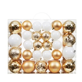 87-Pack Shatterproof Christmas Ball Ornaments Set, Christmas Tree Decorations with Hand-held Gift Package for Xmas Tree Holiday Wedding Party, Gold