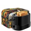 JEOCODY Sunflower Rooster Toaster Oven Covers for Kitchen Polyester Fabric