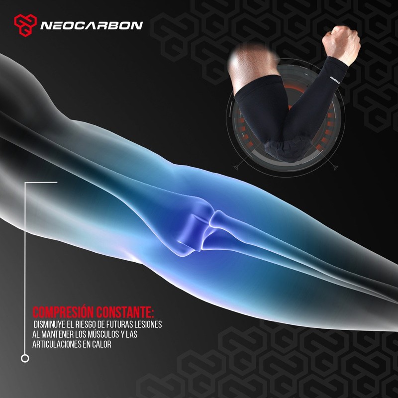 NeoCarbon Codera Deportiva de Neopreno contra Impacto (1 par), Compresión