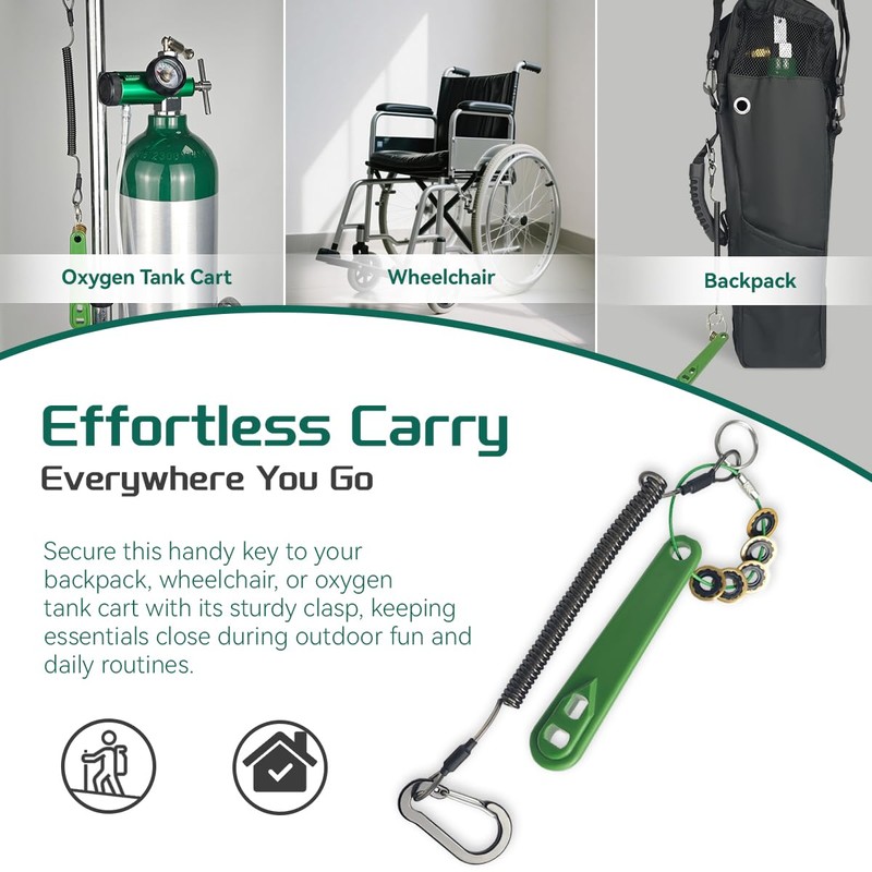 Oxygen Tank Key Fit Oxygen CGA870 Post Valves, ABS Oxygen