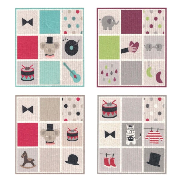 Sponge Wipe, Kitchen Cloth, Cellulose, Dish Towel, Natural Fiber, 6.7