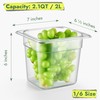 CURTA 6-Pack 1/6 Size 6" Deep NSF Polycarbonate Food Pans