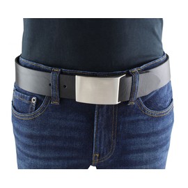 BELTINGER Belt made of full cowhide leather, 4.5 cm, jeans belt for men, 45 mm, denim belt with belt, Tabac Silver