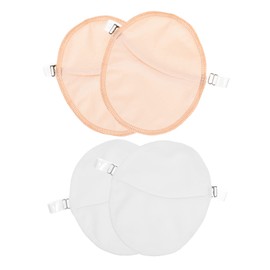 CHILDWEET 2pairs Underarm for Women Breathable and Comfortable Armpit Shoulder Straps Quick Absorbent and Washable Design for Use Skin Tone