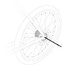 Cybex Cybex 12mm Rear Axle 166-178mm (M12x1.5) Black