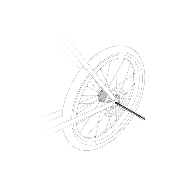 Cybex Cybex 12mm Rear Axle 166-178mm (M12x1.5) Black
