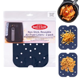 Bake-O-Glide AFL002 Air Fryer Liner, Woven Glass Fabric Coated in 100% PTFE, Blue