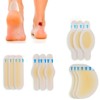 足指保護12パック - キズパワーパッド、足首保護パッド、ブリスタージェルパッド、三日月形ヒール包帯、ヒールブリスター防止