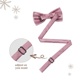 Kajeer Kids Boys Silk Bow Ties - Adjustable Bowtie for Baby Toddler Gifts(Pink)