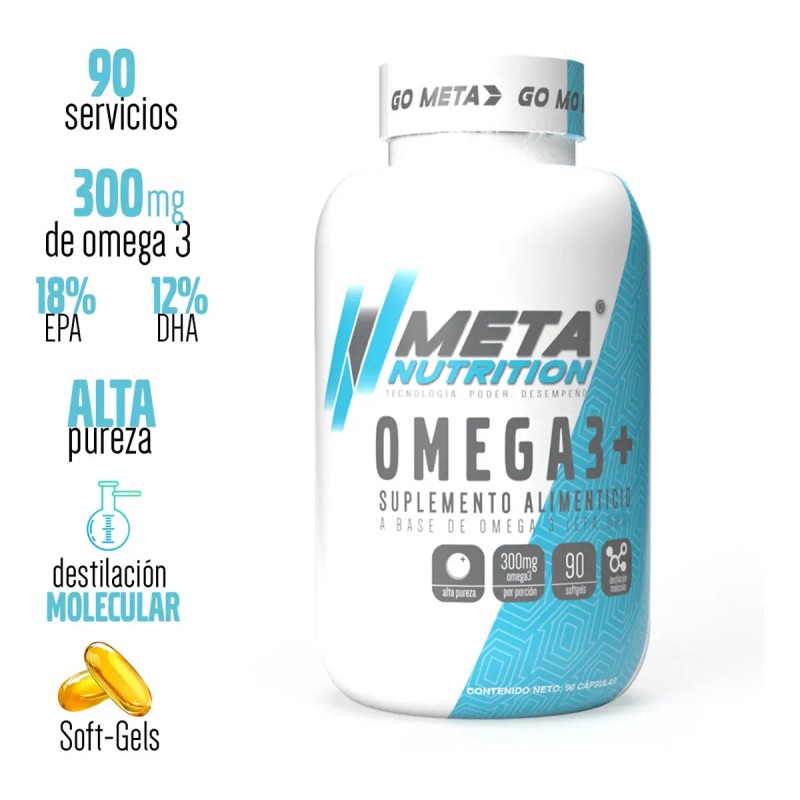 Omega Meta Nutrition Contenido Softgels Sabor Capsulas Suave
