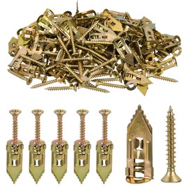 OctBird Pack of 120 Self-Drilling Expansion Screws, Drywall Dowels, Self-Drilling Dowels with Screws, Galvanised Plasterboard Fixings for Hanging Picture Frames, TVs, Shelves with Cabinets etc