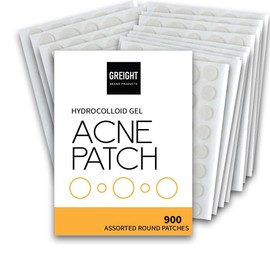 GREIGHT BRAND PRODUCTS Hydrocolloid Acne Pimple Patches (900 Patches 2 Sizes) - Invisible Spot Cover For Acne Treatments, Breakout, Conceals Acne, Reduces Pimples and Blackheads