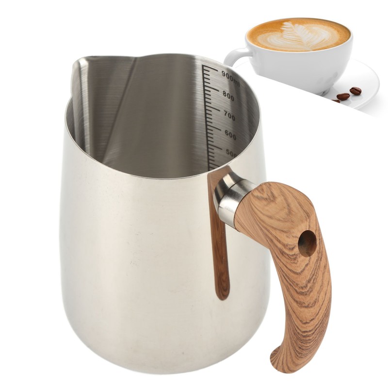 Milk Frothing Cup Inner Scale 304 Stainless Steel Dripless Spout