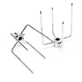 Wiltec Meat Clip / Grill Clip Set of 2 for Various Skewers Diameter 5-11 mm