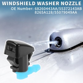 TUCKBOLD Windshield Washer Nozzle for Jeep Grand Cherokee 2005 Durable No.68260443AA| Front Windshield Spray Nozzles Wiper Spray Washer Jet Black ABS 2 Pcs