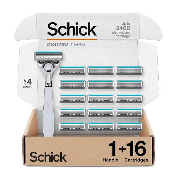 Unbranded Schick Quattro Titanium for Men With 1 Razor and