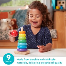 Melissa & Doug Rainbow Stacker Wooden Ring Educational Toy