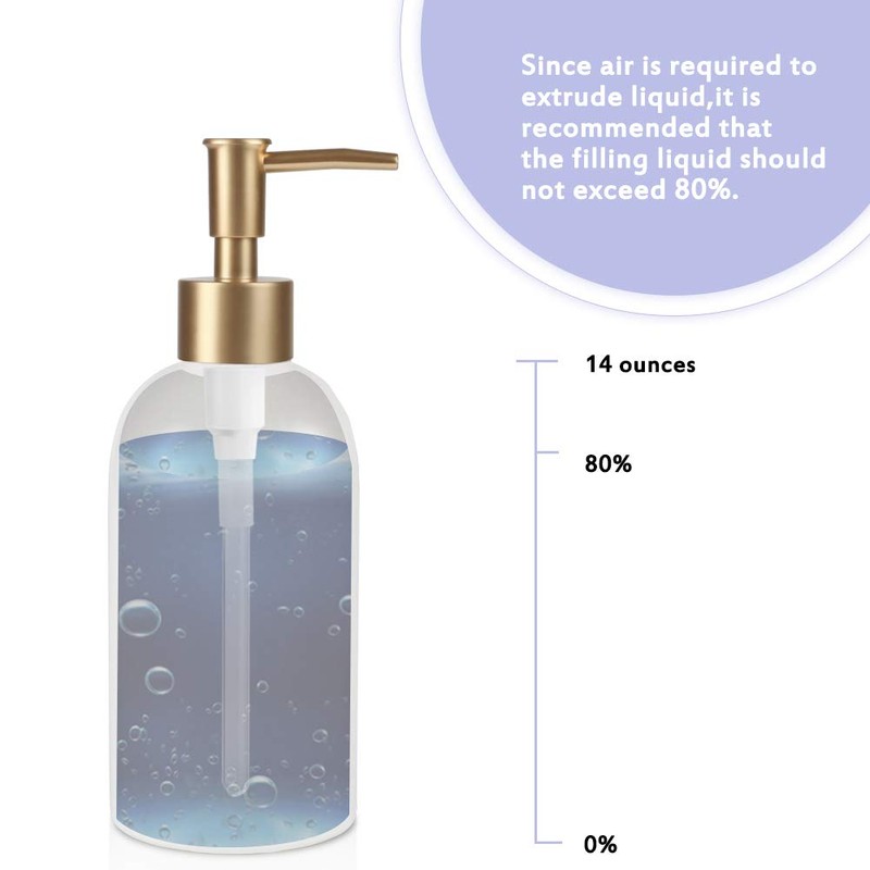 Natheeph 14OZ Ceramic Soap Dispenser Ceramic Soap Pump Dispenser Can