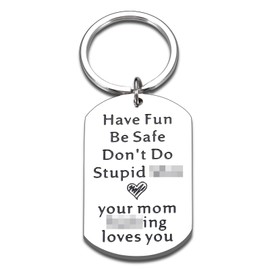 Don't Do Stupid Sht Keychain Kids Girls Christmas Gifts Stocking Stuffers for Kids Teens Boys Girls from Mom Gag Gifts for Teen Boys Girls Boys Gifts 10-12 Years Old Teen Boy Girl Gifts 13-15 for Him