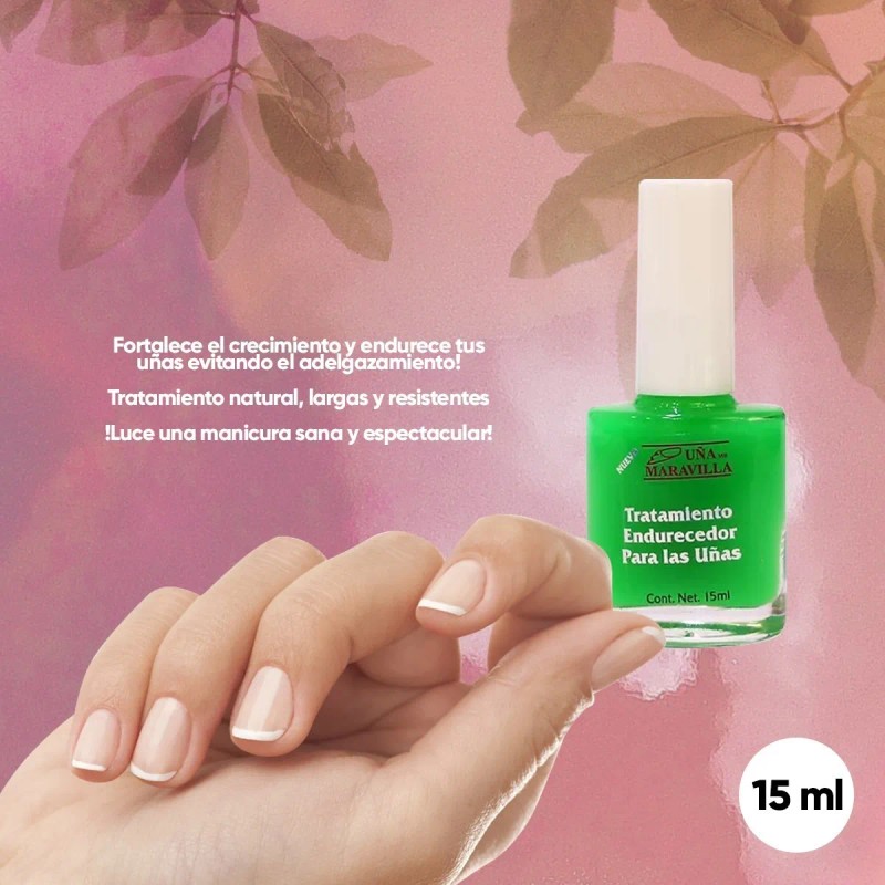 Esmalte Endurecedor Con Ajo Uña Maravilla Tratamiento Uñas Color Transparente