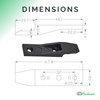 EAI Keku EH Drop On, Hook & Push Plinth Fastener