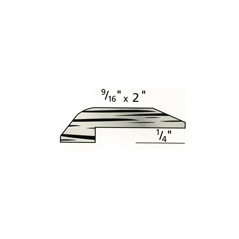 Solid Red Oak Interior Threshold - Style 2-48 inches Long