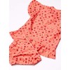 Seafolly Girls' Short Sleeve Rashguard Swimsuit Set, Fruit Punch Peach,
