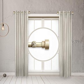 Rod Desyne - SIDE100-3 1" Side Curtain Rod, 12-20 inch (Set of 2), Light Gold