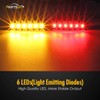 Partsam 20Pcs 3.8" Thin line Amber/Red LED Marker Clearance Lights