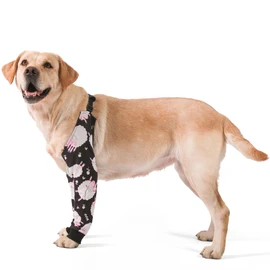 LovinPet Dog Elbow Protector Anti-Licking Elbow Sleeve, Adjustable, Comfortable & Durable Front Leg Guard for Medium to Large Dogs, Prevents Licking and Chewing,Dog Sleeve,Dog Leg Sleeve,Pink