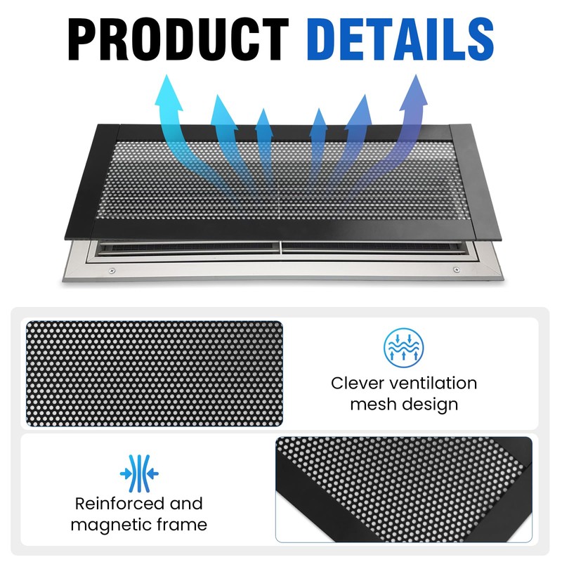8P Magnetic Floor Vent Covers 4 x 12 Inch Air