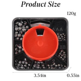 100Pcs Fishing Weights Shot,Fishing Tackle,7 weights for Dead-bait Pike Float fishing and Coarse Angling,Soft metal lead alloy