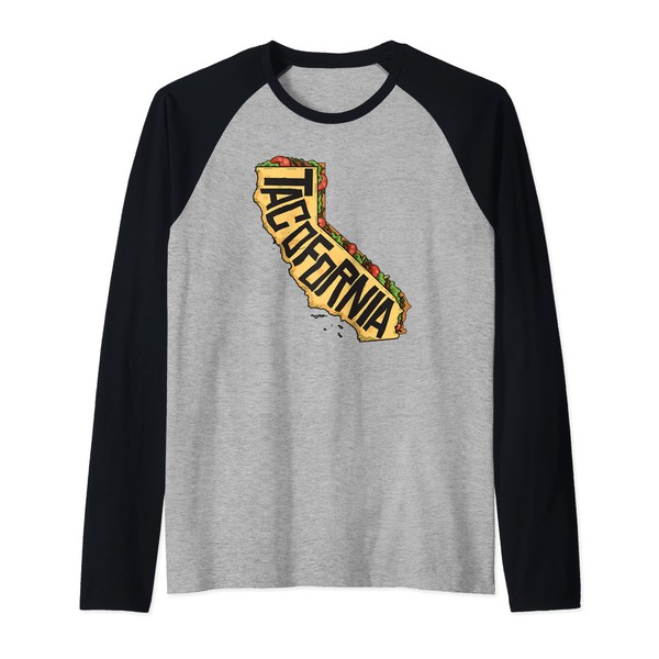 Taco Funny California Graphic Map for Californian Taco Lover Raglan