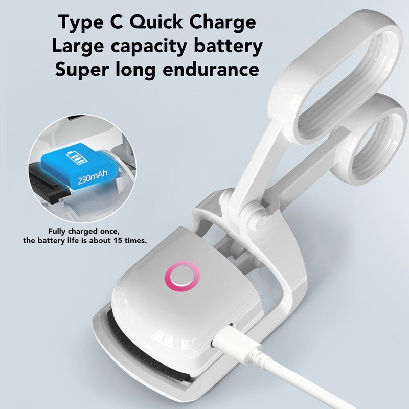 Professional Heated Eyelash Curler 3 Gears Temperature Adjustable Rechargeable Electric