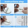 6 Pack Shower Curtain Clips, Self Adhesive White Shower Splash