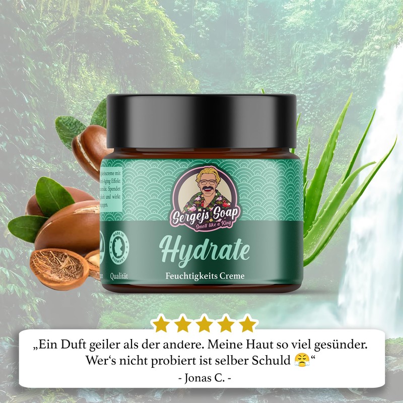 Sergejs Soap Hydrate Day Cream Skin Care Anti-Ageing Hyaluronic Nourishing