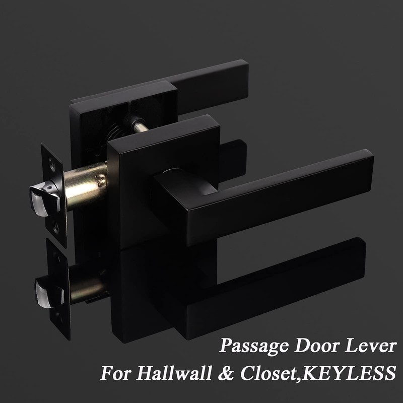 1 Pack Probrico Square Door Lever Door Lock Handle Lockset