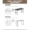 FanttikOutdoor 4ft Portable Folding Table, One-Handed Height Adjustment, 4 Heights,