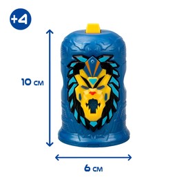 Bizak Spinner Mad 2 Shake, Trottola singola con meccanismo avanzato, GostFire Lion, giocattolo da battaglia per bambini e ragazze, 5 anni, 6 diversi stili da collezionare, (62006323-2)
